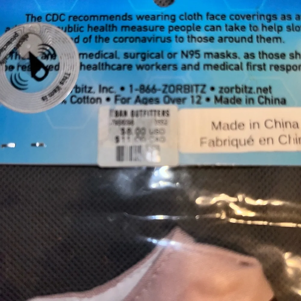 Urban Outfitters face masks bundle of 4 NWT